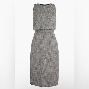 J. Crew Going Places Dress Women’s 10 Black White Tweed Textured Lined Sheath